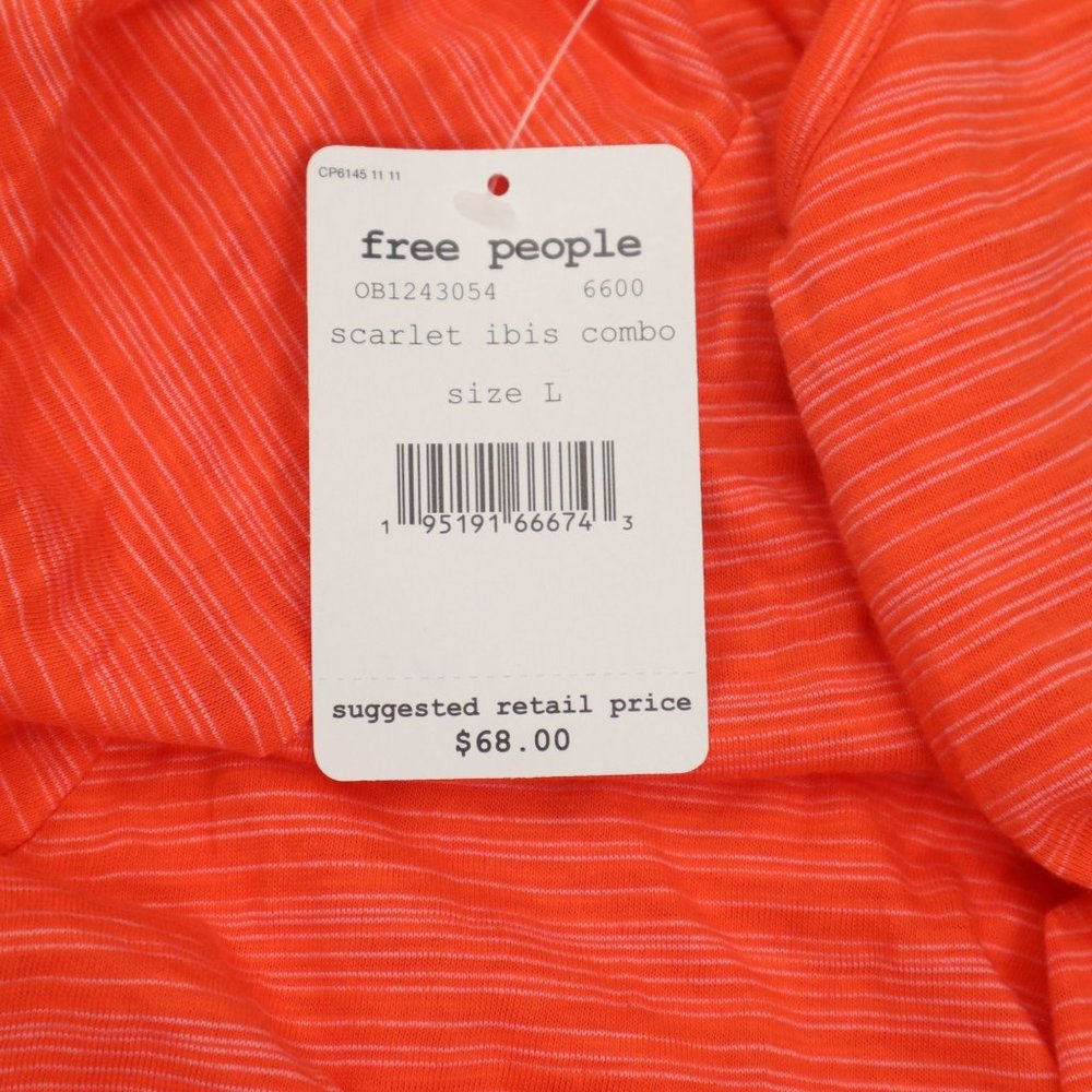 NWT Free People Womens Turn It Up Tank Orange Size LG - Picture 14 of 16